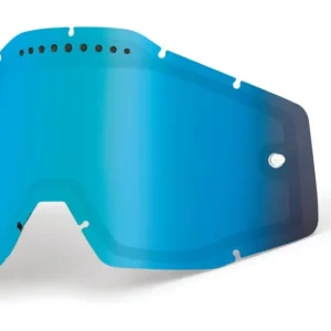 100%, Lens Vented Dual Mirror / Anti-Fog, BLÅ Erbjudande