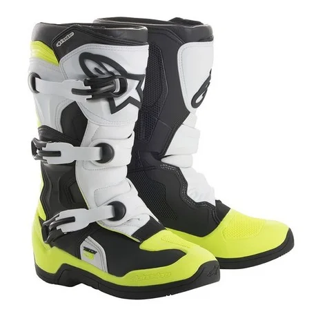 Trygg betalning Crossstövlar Alpinestars Tech 3s Junior Svart/Vit/Flou Gul