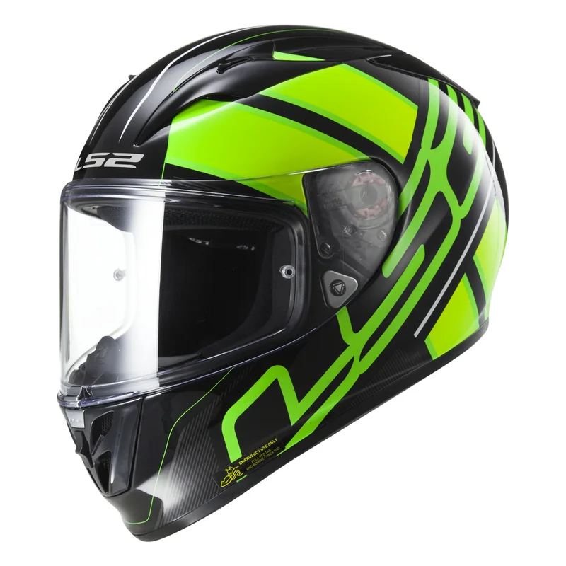 MC-hjälm LS2 Hjälm FF323 ION svart/ Fluo grön Erbjudande