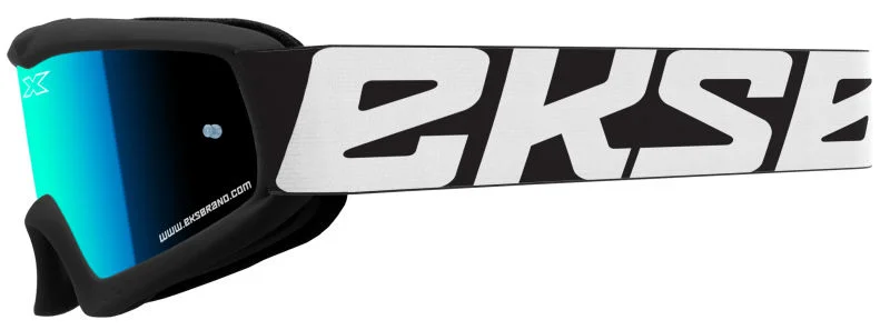 Fynd EKS X-Grom Youth Goggle - Black / Blue Mirror Lens