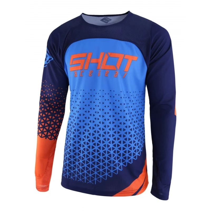 Crosströja SHOT, JERSEY DELTA, VUXEN, BLÅ NEON ORANGE Endast denna vecka