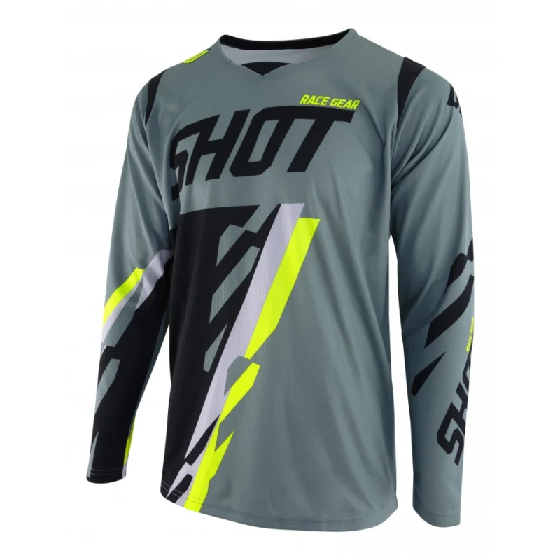 Crosströja SHOT, JERSEY SCORE, VUXEN, KAKI NEON GUL Rabatt