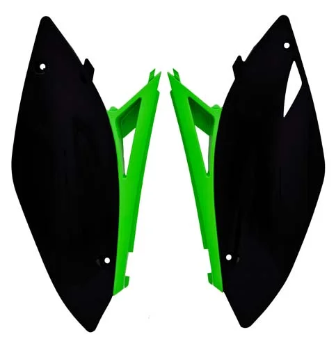 Rtech, Sidopanel, SVART GRÖN, Kawasaki 09-11 KX450F, 09-12 KX250F Billigare