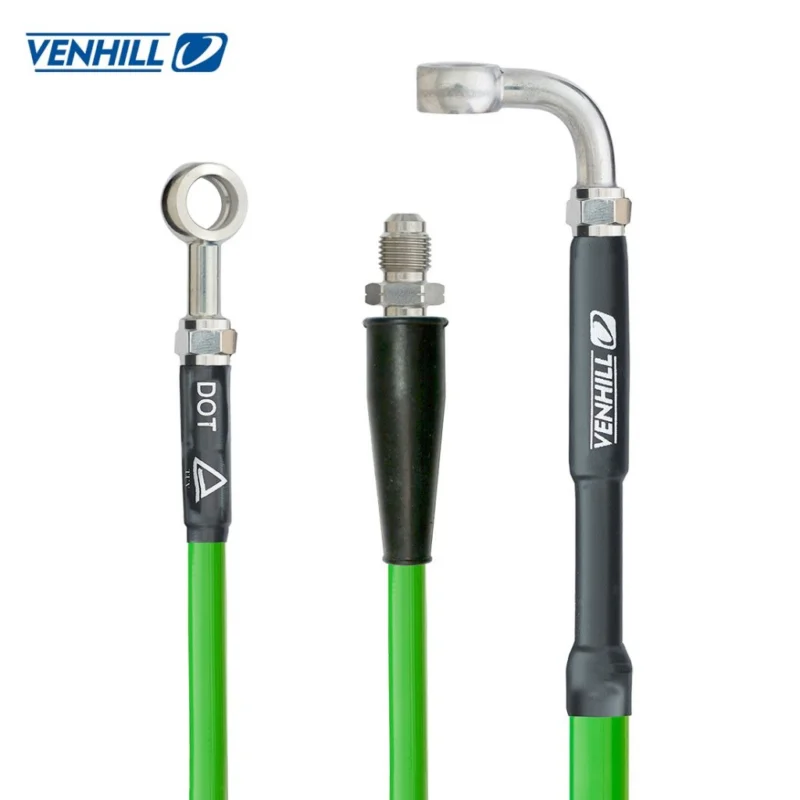 Extra rabatt Venhill, Bromsslang, BAK, GRÖN, Kawasaki 12-18 KX450F, 12-18 KX250F