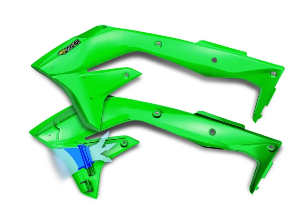 Erbjudande Cycra, Kylarvingar Intake Powerflow, GRÖN, Kawasaki 16-18 KX450F