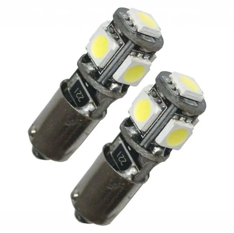 Nedsatt pris LED lampa BA9s Canbus 5 SMD (xenonvit) (1st)