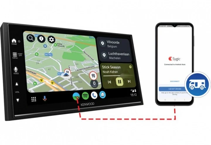 Köp online Kenwood DMX7722DABCAMPER, bilstereo till husbil med trådlös CarPlay & Android Auto