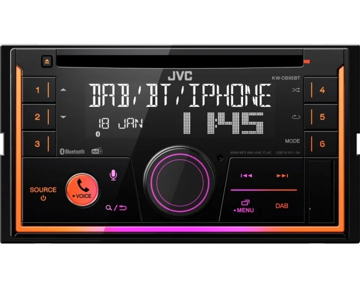Outlet JVC KW-DB95BT, bilstereo med Bluetooth och DAB