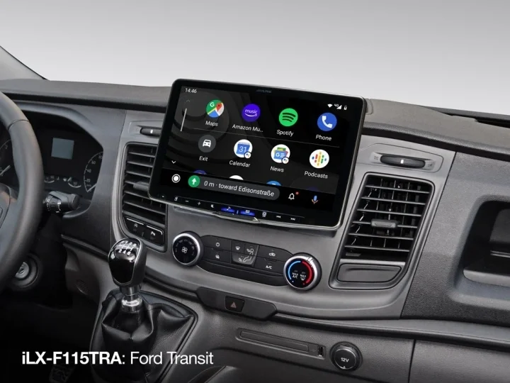 Alpine ILX-F115TRA, 11" modellanpassad bilstereo för Ford Transit Custom 2018> Begränsat erbjudande