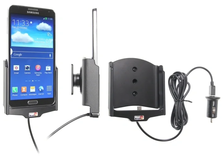 Brodit Aktiv hållare med USB-kabel och cigg-adapter, Samsung Galaxy Note 3 SM-N9005 Handla nu