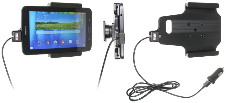 Bästa pris Brodit Aktiv hållare med USB-kabel och cigg-adapter, Samsung Galaxy Tab 3 Lite