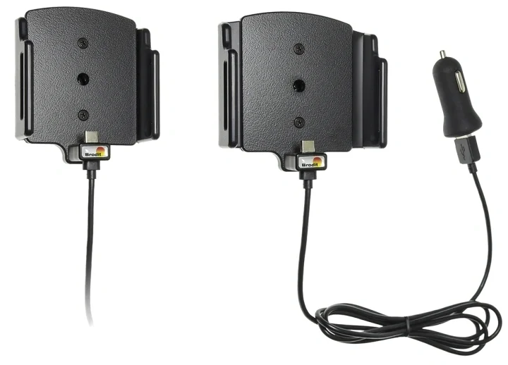 Nyhet Brodit Aktiv hållare med USB-kabel och cigg-adapter, Samsung Galaxy S24 Ultra SM-S928B/DS/S24+ SM-S926B/DS/S25 Ultra/S25+