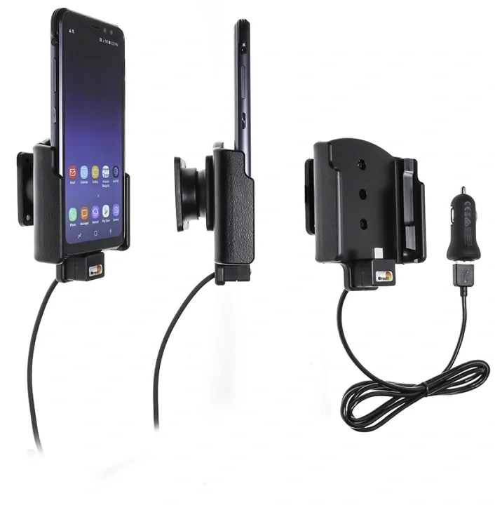 Brodit Aktiv hållare med USB-kabel och cigg-adapter, Samsung Galaxy S8 Active Populär