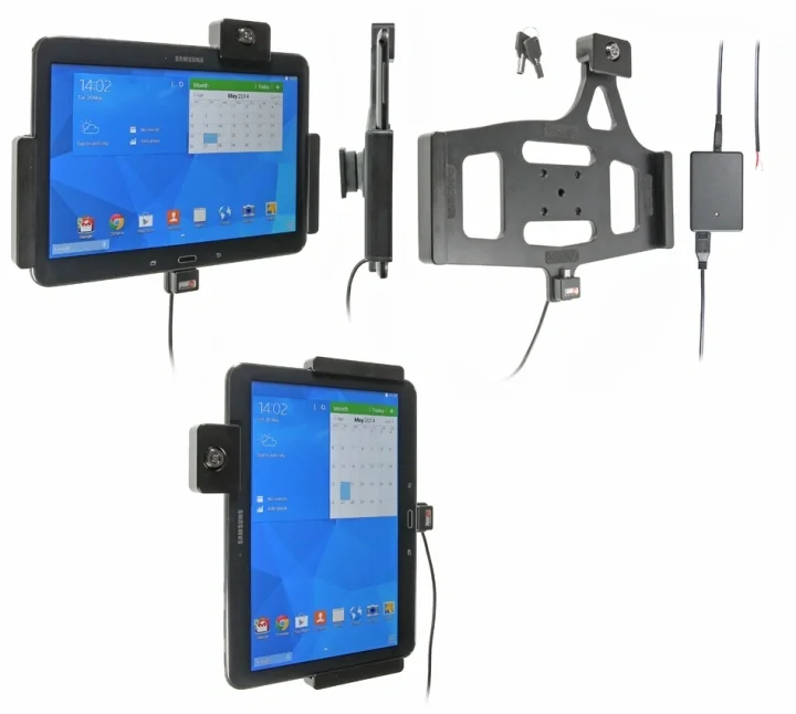 Brodit Hållare med nyckel-lås, Samsung Galaxy Tab 4 10.1 SM-T530/SM-T531/SM-T535 Endast idag