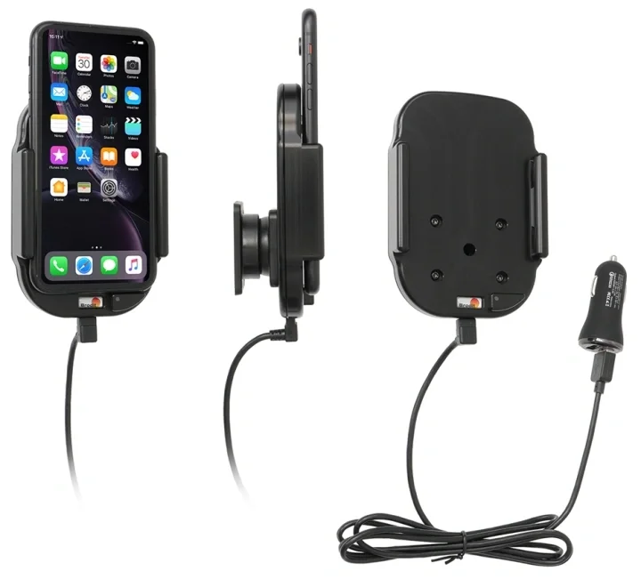 Brodit Qi trådlös aktiv mobilhållare med billaddare, Apple iPhone 11 Billigare