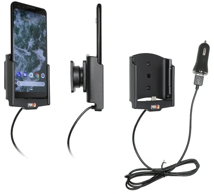 Brodit Aktiv hållare med USB-kabel och cigg-adapter, Google Pixel 3 Extra rabatt
