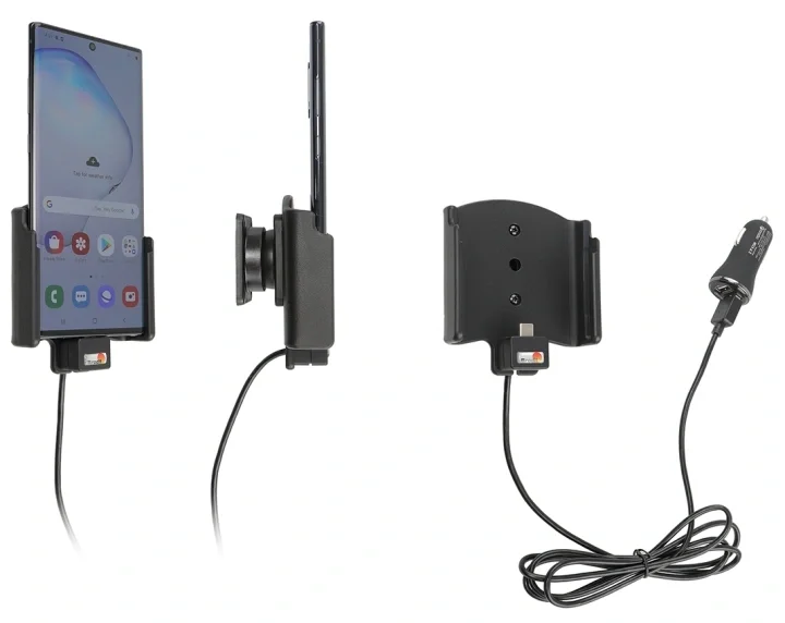 Brodit Aktiv hållare med USB-kabel och cigg-adapter, Samsung Galaxy Note 10+ 5G/SM-N975 Utförsäljning