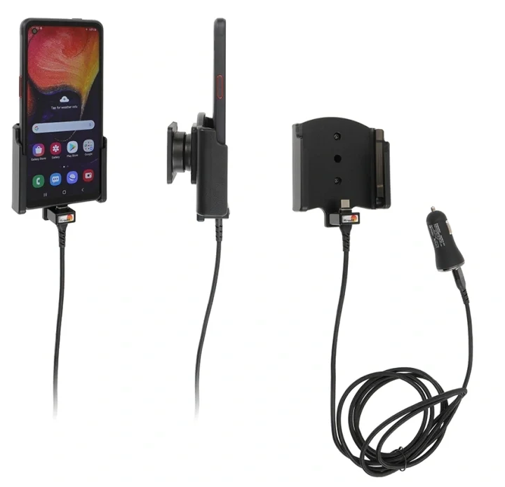 Köp online Brodit Aktiv hållare med USB-kabel och cigg-adapter, Samsung Galaxy Xcover Pro SM-G715