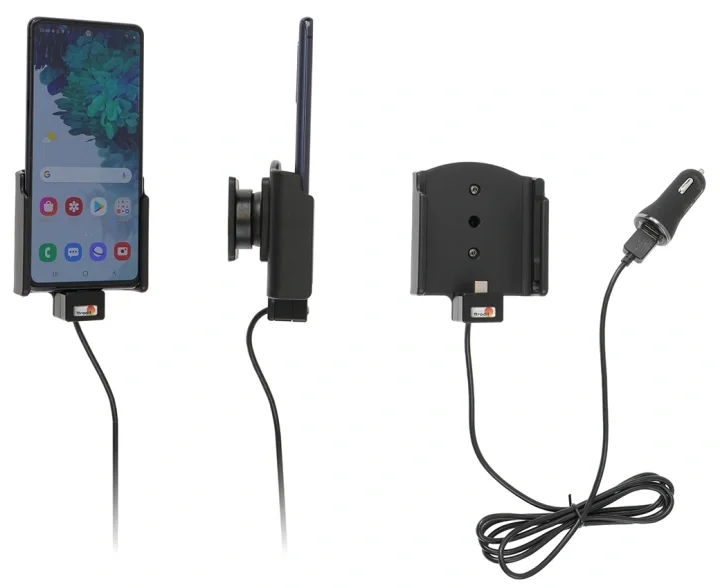 risnedsättning Brodit Aktiv hållare med USB-kabel och cigg-adapter, Samsung Galaxy S20 FE (SM-G780/SM-G781)