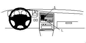 Populär ProClip Monteringsbygel Toyota T100 95-98, Centrerad 95-98