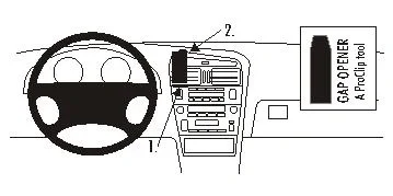 ProClip Monteringsbygel Lexus GS Serie 98-05, Centrerad 98-05 Snabb leverans