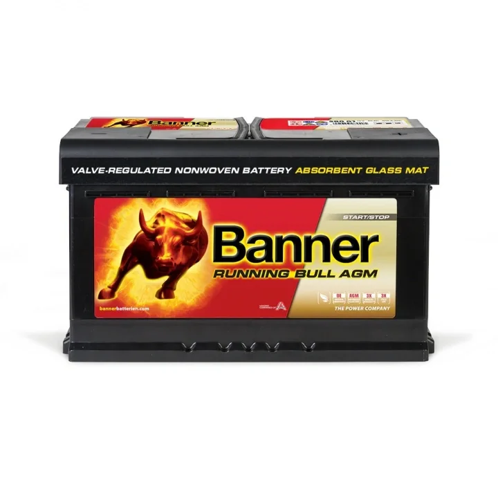 Banner Running Bull AGM 800A 80Ah, startbatteri Lågt pris
