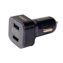 USB-snabbladdare ciggplugg (2 portar) Lägg i varukorgen